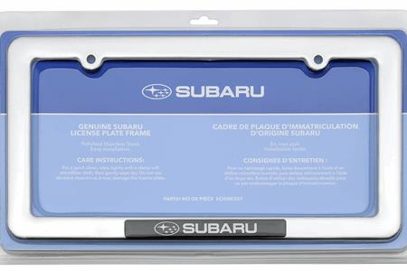 Cadre de plaque d'immatriculation Subaru en inox (BC-QC-NB)