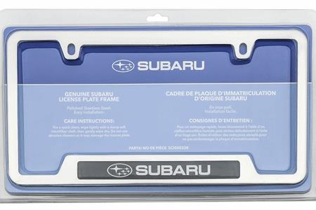 Cadre de plaque d'immatriculation Subaru en inox